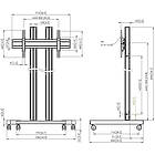 Vogels TD2084B Heavy Duty LCD/LED Monitor Trolley for screens over 65" - Black product image