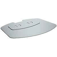 Connect‑it Dual Column Extra‑Large Floor Plate finished in Silver