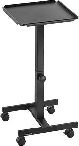 Height adjustable projector trolley finished in black