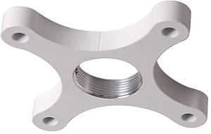 5″ / 127mm ceiling plate for threaded poles finished in white