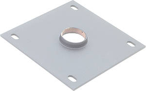 8″ / 203mm square ceiling plate for threaded poles finished in White