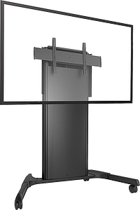 X‑Large Fusion Manual Height Adjustable Mobile AV Cart finished in black