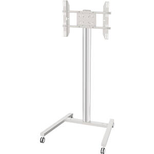 M Display Stand 180 Single Silver Monitor Trolley