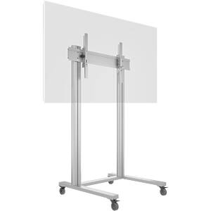 M Public Display Stand 210 Dual Pillar Wheelbase Silver