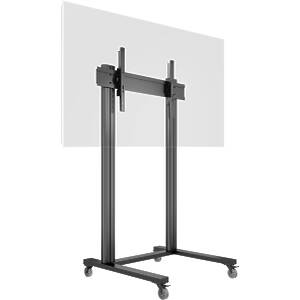 M Public Display Stand 210 Dual Pillar Wheelbase Black