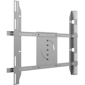 M Public Display Stand Single Screen Mount Silver Monitor Bracket for Stands and Trolleys in Silver