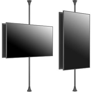 M Floor to Ceiling Mount Pro Dual Back‑To‑Back Monitor Mount