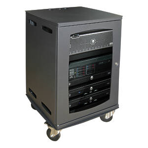 AV Media Rack Cabinet Trolley