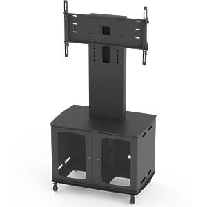 Heavy Duty Media Cabinet with mast and PZX9 monitor mount