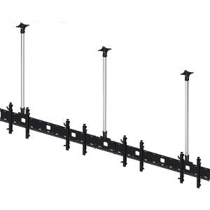 Inline multi‑screen ceiling mount for 4 × 50″ large format displays