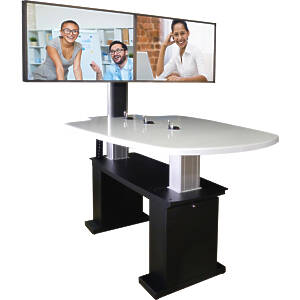 Rhobus Huddle Premium Twin Screen Height Adjustable Table