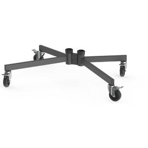 VS1000 “K” Braked Wheel Twin Column Monitor Trolley Base