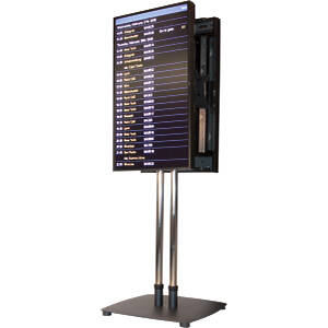 VS1000 Portrait Twin Back‑to‑Back Monitor Plinth Stand