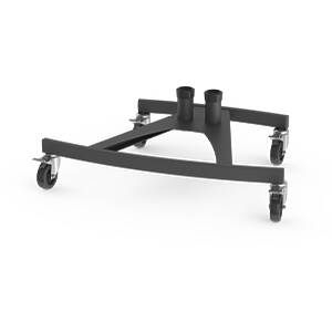 VS1000 Scimitar Braked Wheeled Twin Column Monitor Trolley Base