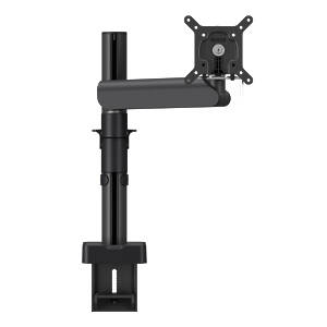 MOMO single monitor desk mount finished in black