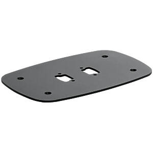 Connect‑it Bolt down plate for single column, finished in black