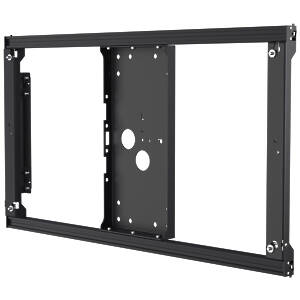 Outdoor wall mount for LG 49XE4F large format display, finished in Black