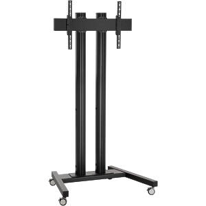 Heavy Duty Monitor/Commercial TV Trolley for screens over 65″ ‑ Black