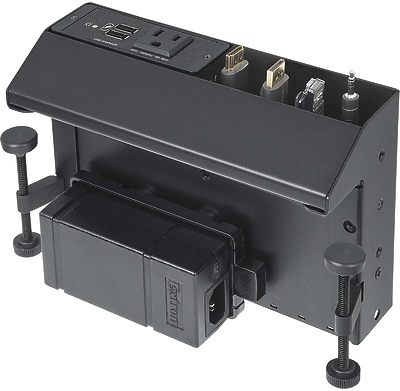Embed terminals, connectors and controls into your desktop. Enclosures are modular, meaning you choose the enclosure then pick the terminals to fit.Components
