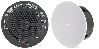 Speakers designed for fitting in to walls and ceilings for inconspicuous installation.Components