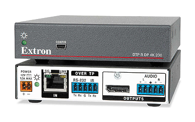 Convert DisplayPort computer and video signals to twisted pair for transmission over long distancesComponents