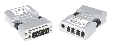 To distribute digital computer graphics and video over lengths measured in kilometres using fibre optic cables.Components