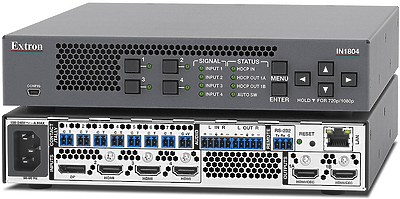 Seamless Switchers/Scalers convert all inputs to common format and allow virtually instantanious switching between inputs.Components