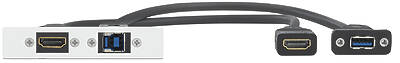 Extron One HDMI Female, One USB A 3.2 Female to USB B Female on Pigtails product image