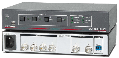Standard and high definition serial digital interface (SDI) video switches.Components
