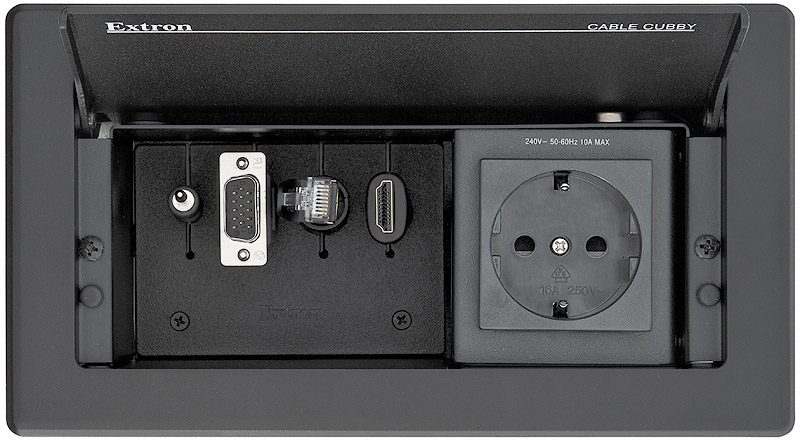 adapter uk power Cable Enclosure Extron 202  Access for AC Cable and AV UK Power  Series/2 Connectivity Cubby