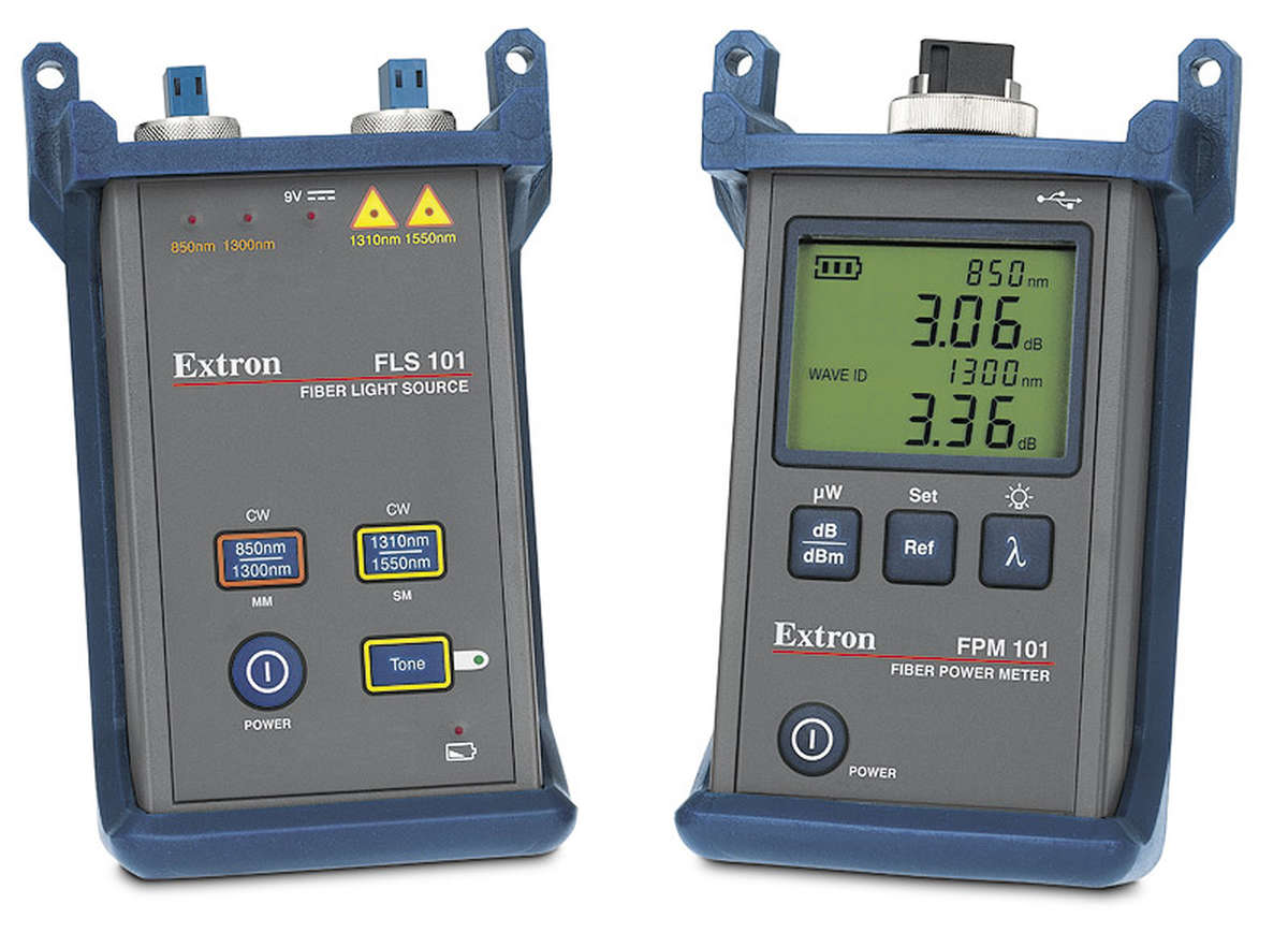 Extron Fiber Optic Test Set Complete Kit to Measure Optical Power and