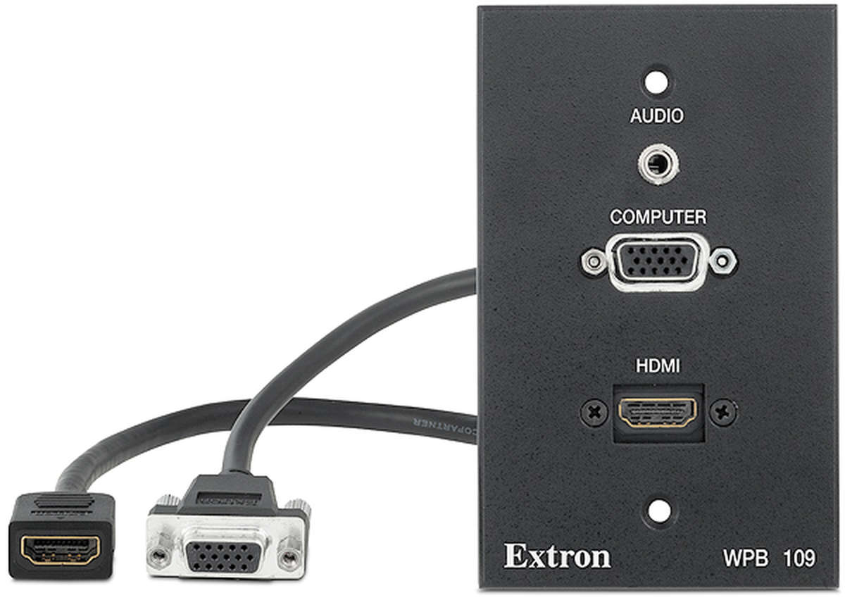 Extron WPB 109 OneGang Wallplate with VGA Computer Video, HDMI, and