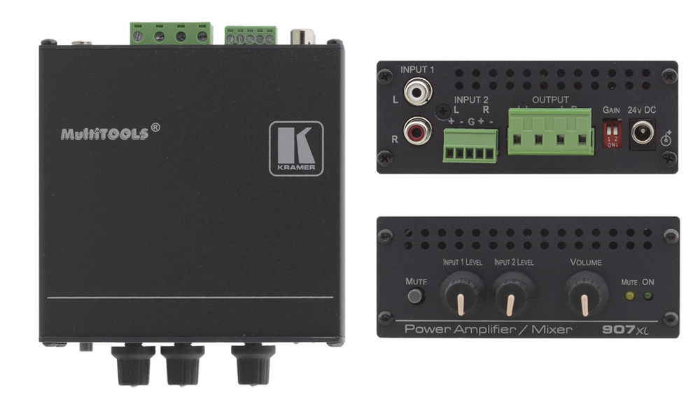 Kramer 907xl Audio Power Amplifier 40 W RMS per channel 2 inputs