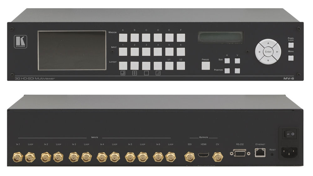 Kramer MV6 6 Input 3G HDSDI Multiviewer/Multiwindow processor