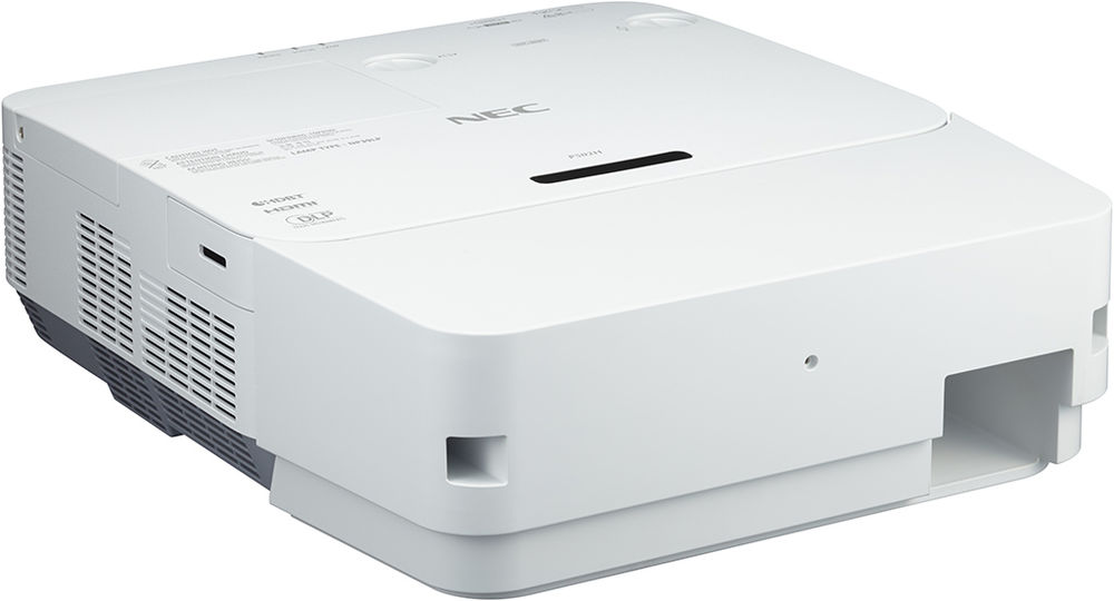 NEC P502W projector throw chart and tables from Ivojo Multimedia Ltd.