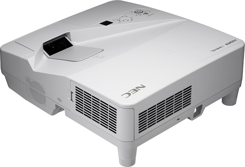 NEC UM301X projector throw chart and tables from Ivojo Multimedia Ltd.