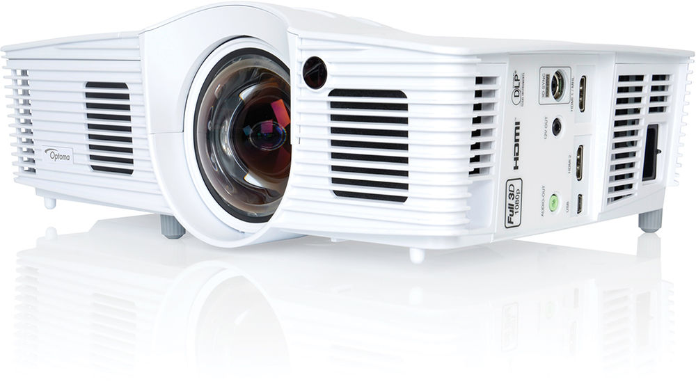 Optoma GT1080e projector throw chart and tables from Ivojo Multimedia Ltd.