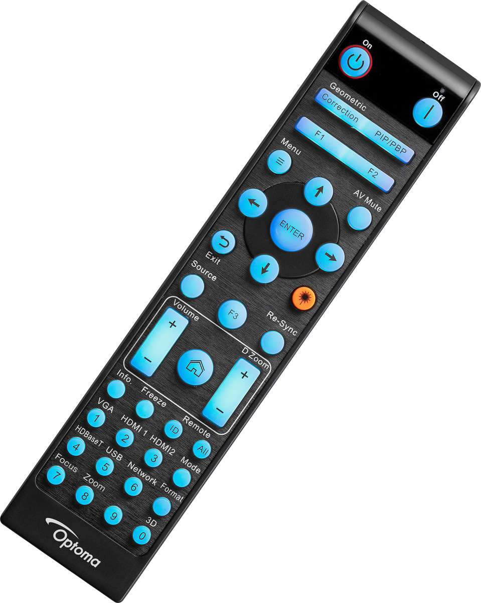 Optoma ZU720TST projector throw chart and tables from Ivojo Multimedia Ltd.