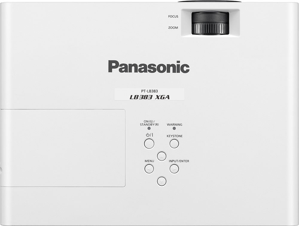Panasonic PTLB383 projector throw chart and tables from Ivojo