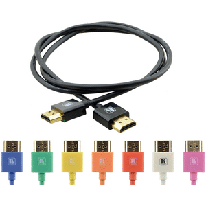 Ultra Slim High Speed HDMI Flexible with Ethernet (4K/UHD / HDR / CEC / K-Lock / 10.2~18Gbps length dependant)