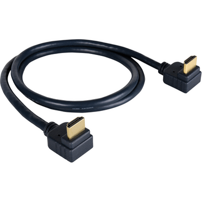 High Speed HDMI with Ethernet and right angle connectors (4K/UHD / HDR / CEC / 18Gbps)